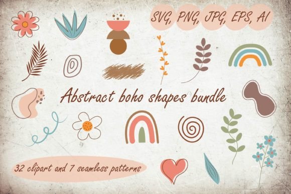 Abstract Boho Shapes Bundle: Graphics for Creative Design