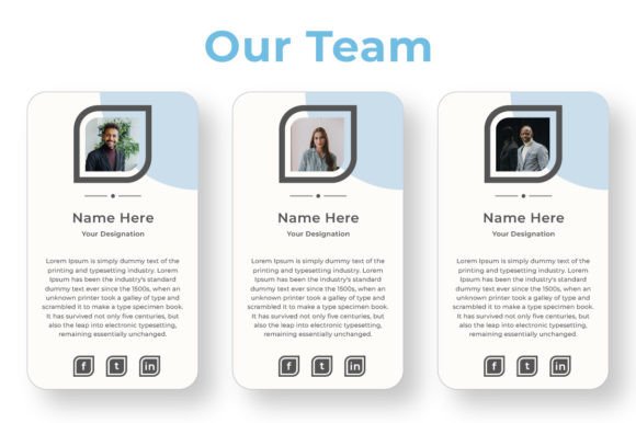 Creative Team Member Section UI Design