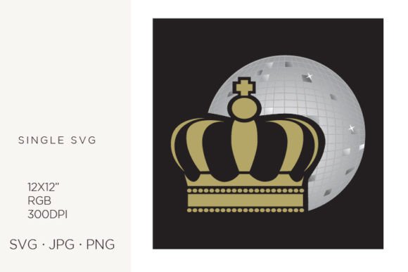 Disco Ball and King Crown Graphics