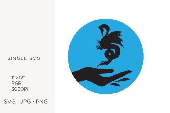 Hand Holding Little Sea Dragon Graphics