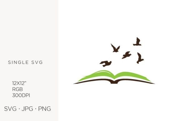 Open Book and Birds, Logo Graphics