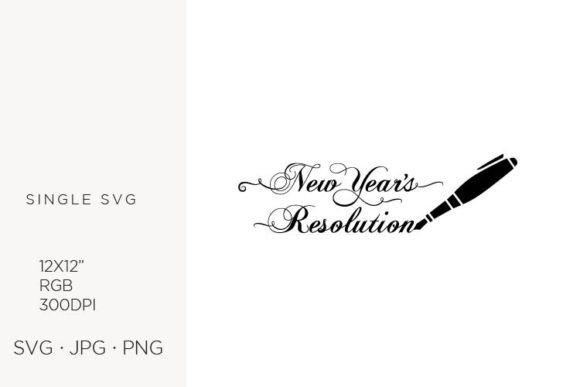 Pen and Typography New Year's Resolution