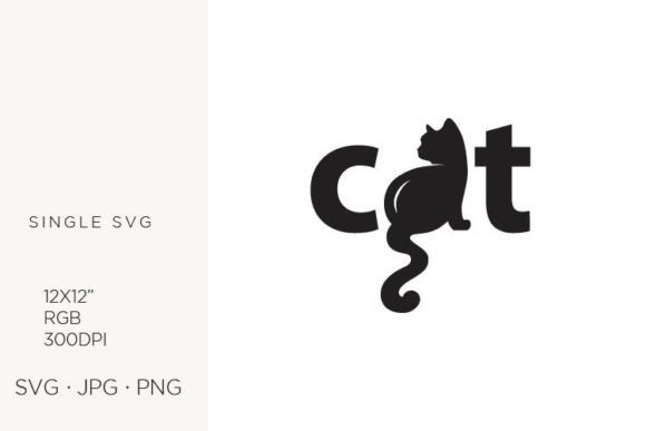 Pet, Cat Word and Illustration