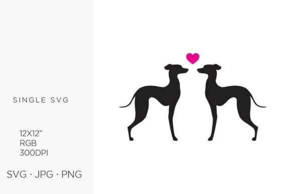Pet, Dogs Love Couple Graphics and Illustrations