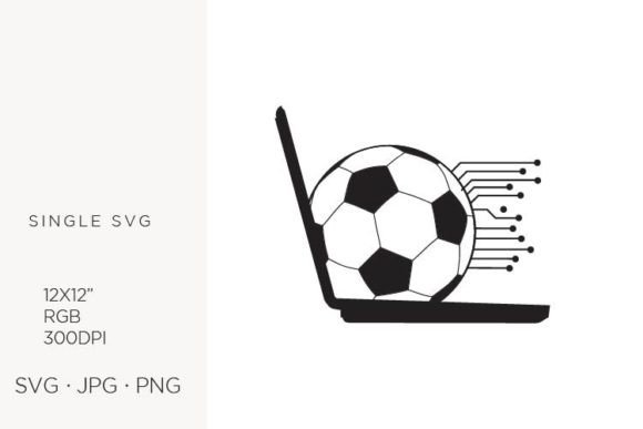 Soccer Ball, Circuit Board and Laptop Graphics