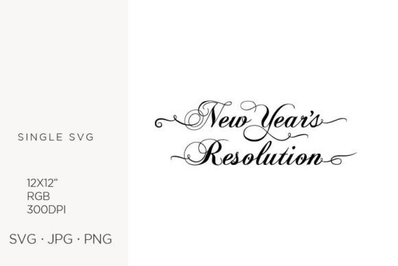 Typography New Year s Resolution Graphics