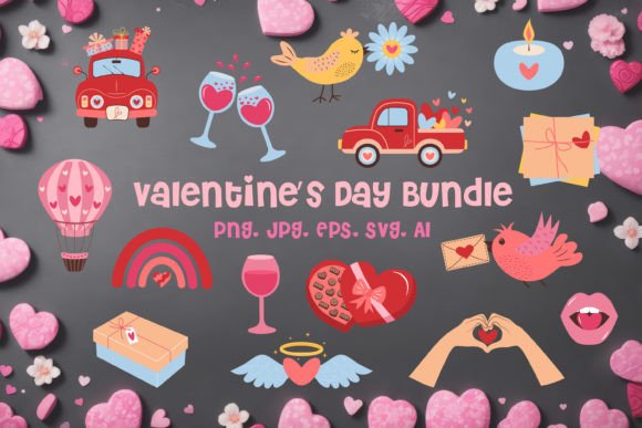 Valentine’s Day Bundle: Graphics & Illustrations for Digital Sellers