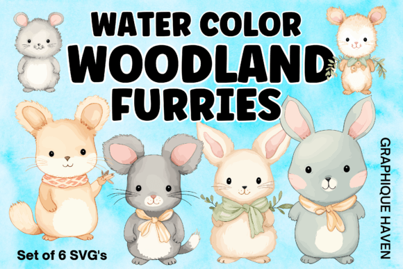 Woodland Watercolor Animals Clipart Set: Graphics for Creative Freebies
