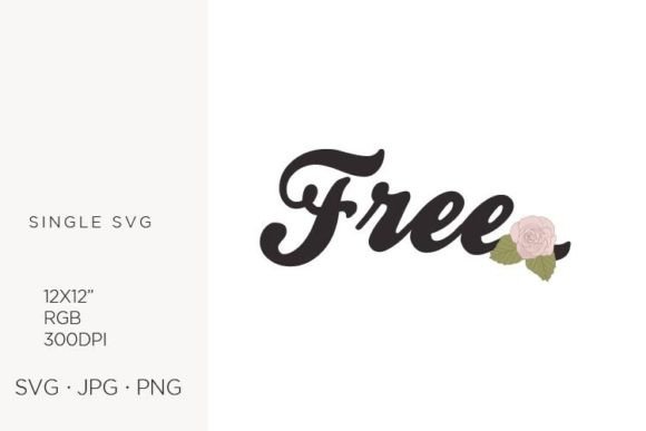 Word Free with Pink Roses – Graphics and Illustrations
