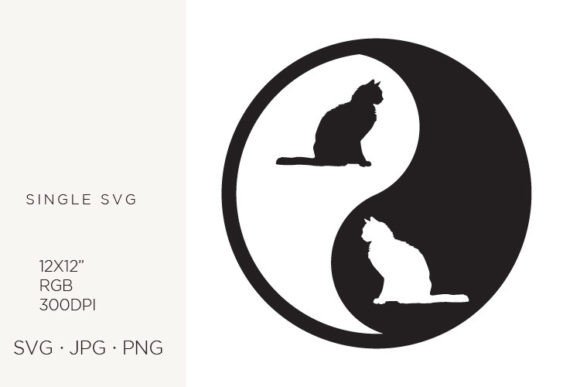Yin Yang, Balance Symbol, Cat Graphics