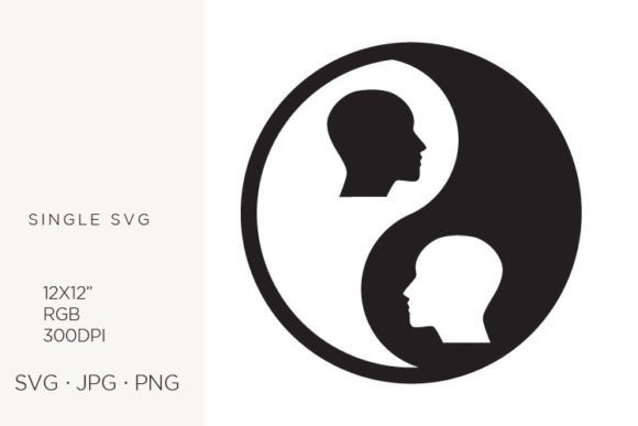 Yin Yang, Balance Symbol, Head: Graphics for Real Business Use