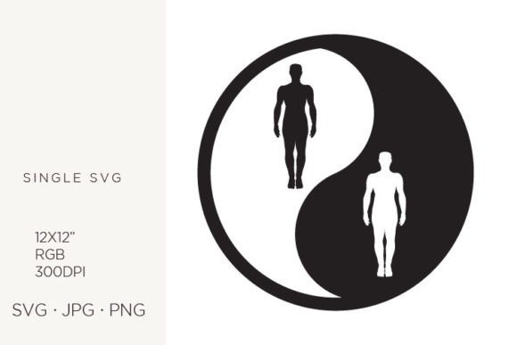 Yin Yang, Balance Symbol, Human Graphics